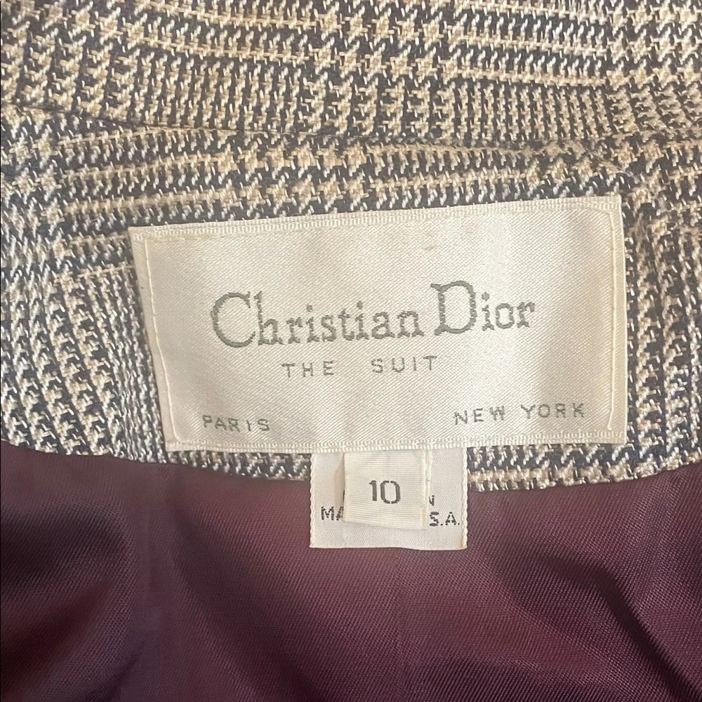 Dior Classic Black and White Checkered Blazer